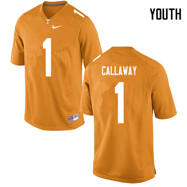 Youth #1 Marquez Callaway Tennessee Volunteers College Football Jerseys Sale-Orange - Click Image to Close